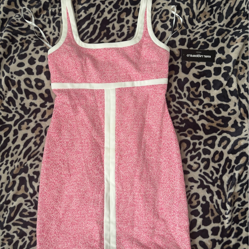 Karl Lagerfeld Pink and White Dress